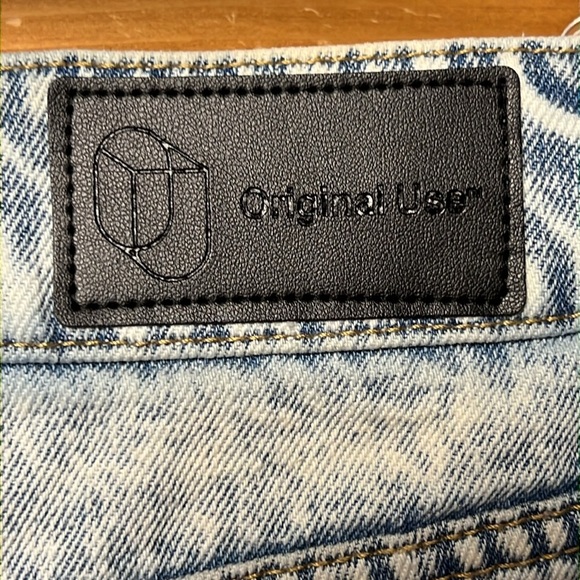 Original Use Distressed Womens Blue Denim Shorts 28 casual summer Frayed Hem y2K - Picture 6 of 8